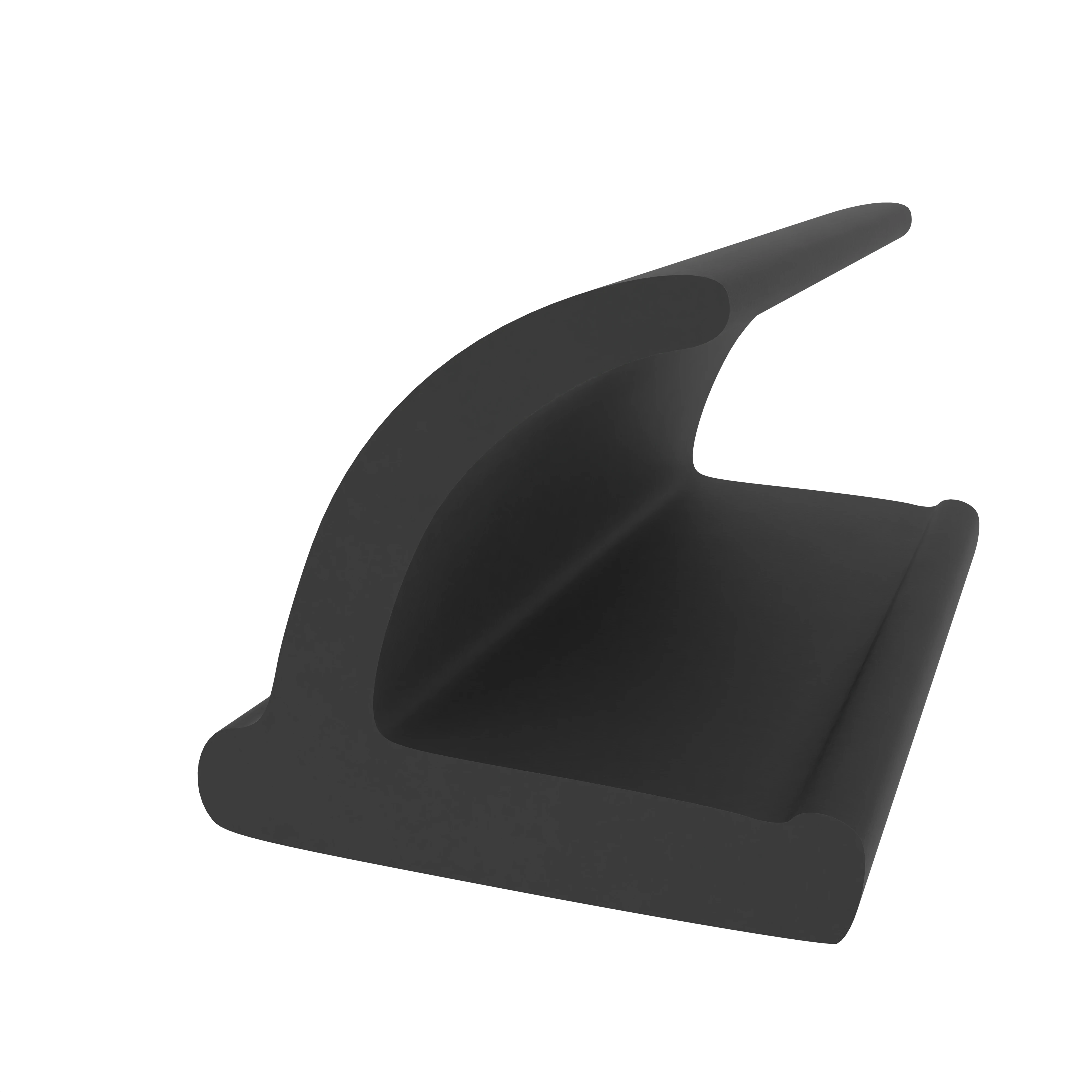Lippendichtungen - Anschlagdichtung mit Lippe und glattem Fuß | 8 mm Höhe | Farbe: schwarz 
