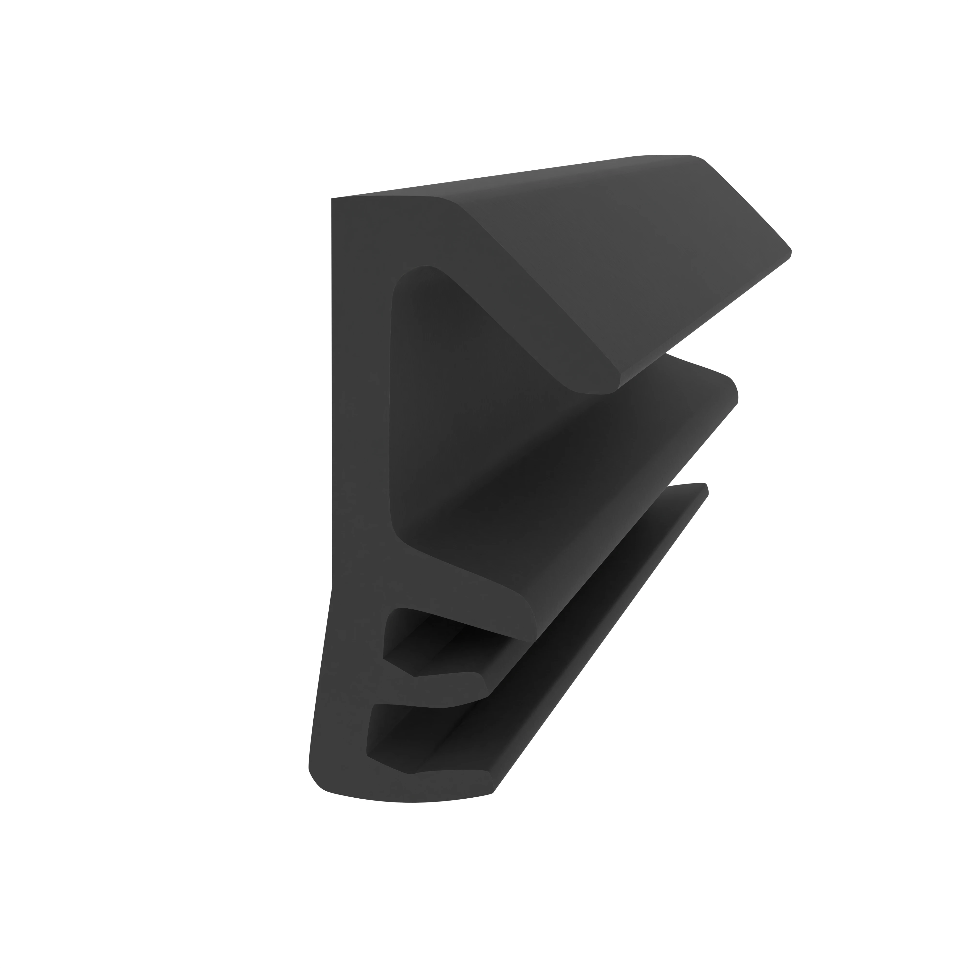 Flügelfalzdichtung für Holzelemente | 12 mm Falzhöhe | Farbe: schwarz