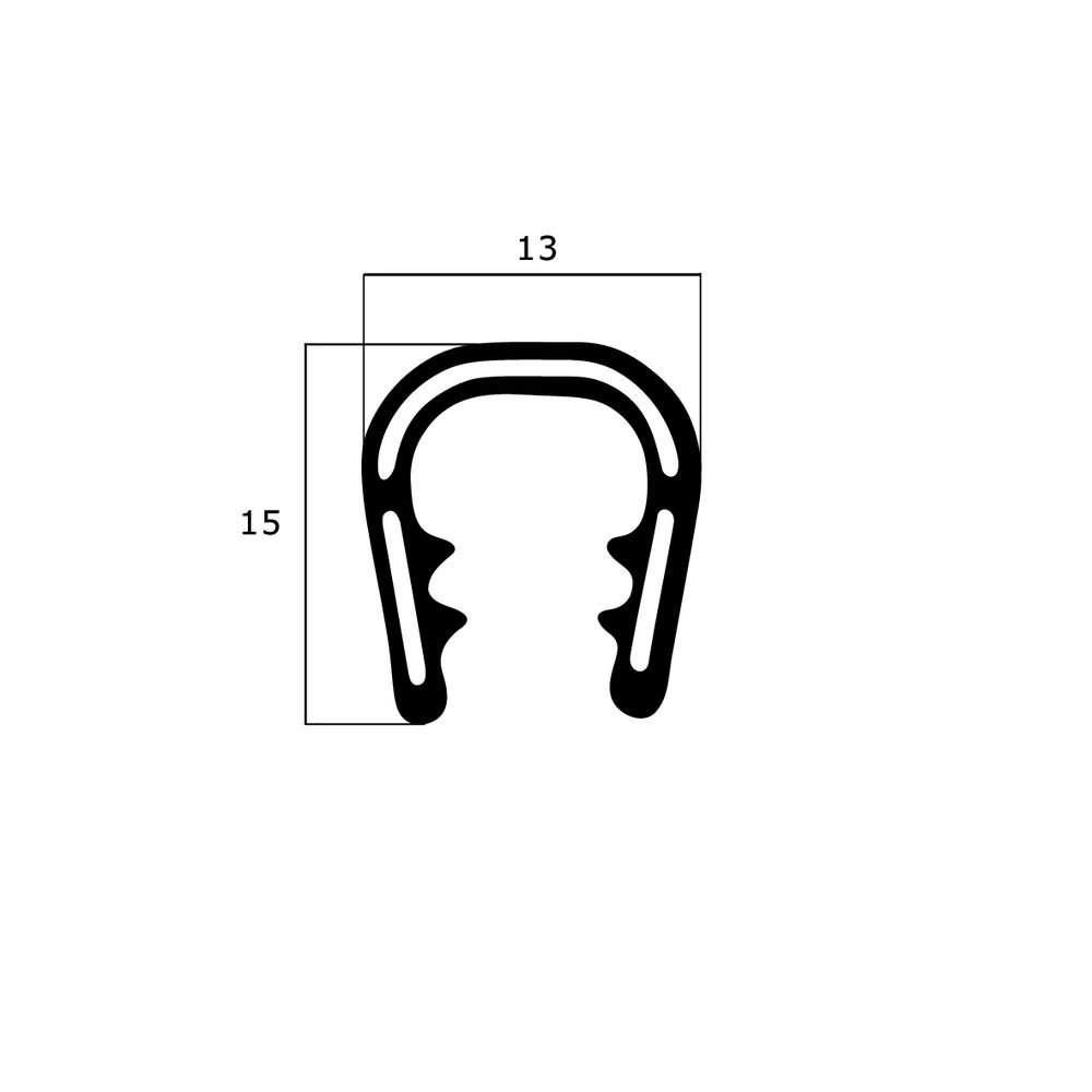Kantenschutz - Kantenschutzprofil | Klemmbereich 8 - 10 mm | Farbe: schwarz