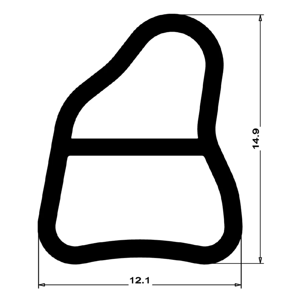 Stahlzargendichtung für Stahltüren | 13 mm Breite | Farbe: grau