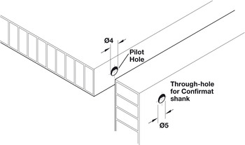 Verbinder & Bodenträger - Einteilverbinder Confirmat Senkkopf für Bohrloch Ø 4 mm