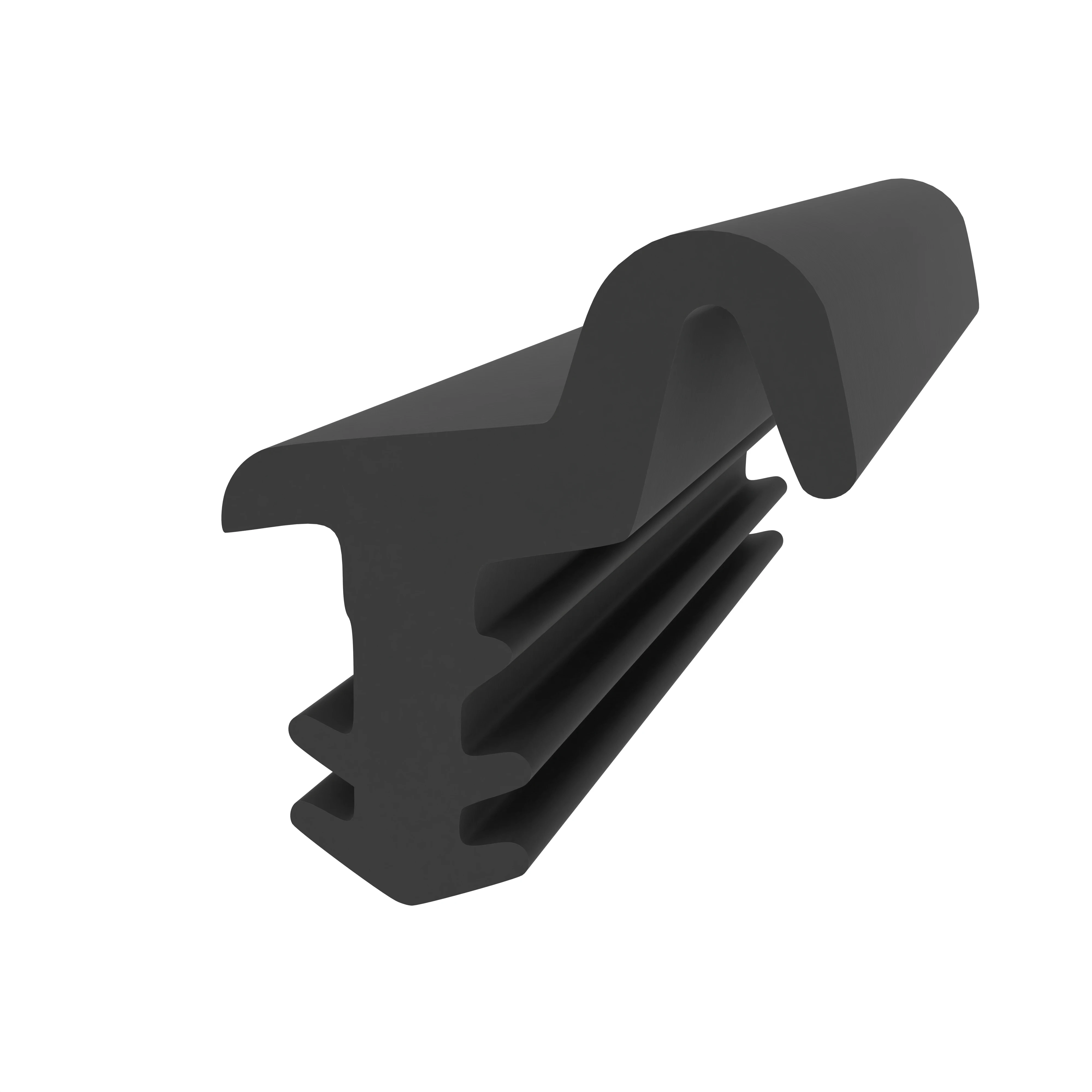 Türrahmen Dichtung - Feuerschutzdichtung für RP Stahl Profile | 15,5 mm Höhe | Farbe: schwarz