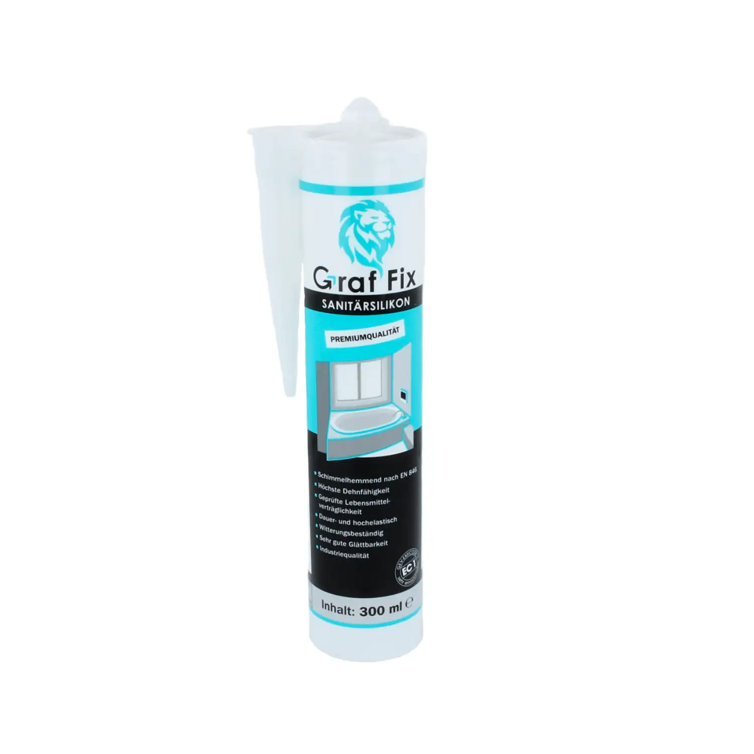 Kleber & Primer - Graf-Fix Sanitärsilikon | dauerelastisch & wasserdicht | Farbe: weiß