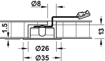 Beleuchtung - Ein-/Unterbauleuchte für Häfele Loox5 | Modell: 2022 | Lichtfarbe: warmweiß