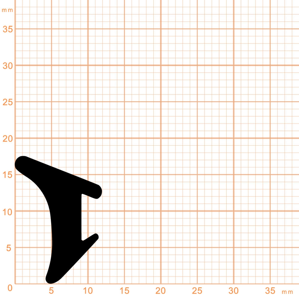 Verglasungsdichtungen - Verglasungsdichtung für Fenster | 7 mm Breite | Farbe: schwarz
