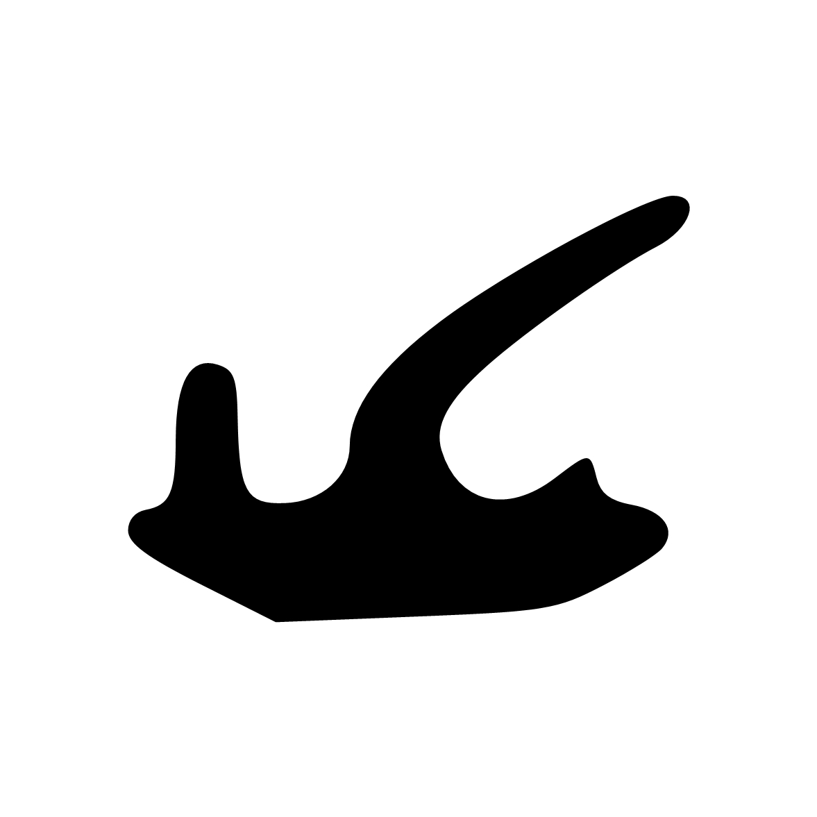 Anschlagdichtung mit Lippe und glattem Fuß | 7 mm Höhe | Farbe: schwarz 