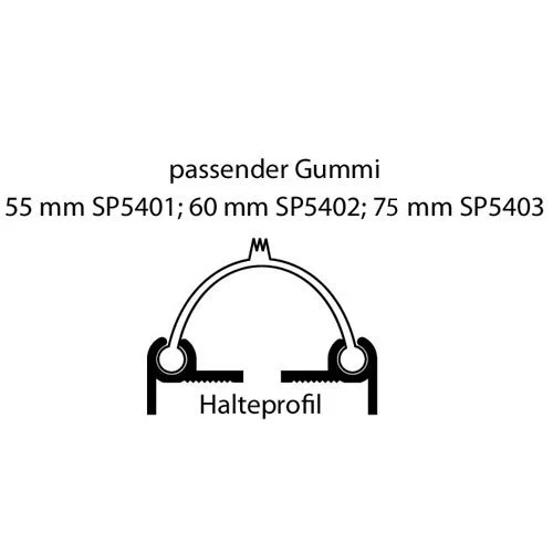 Halteschiene für Pendeltürdichtungen | Länge: 2000 mm | Farbe: silber