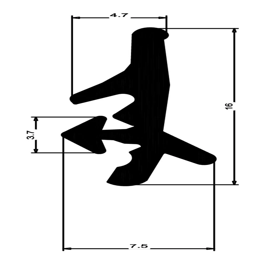 Dichtungsecke für Anschlagdichtung F1681 | Farbe: schwarz