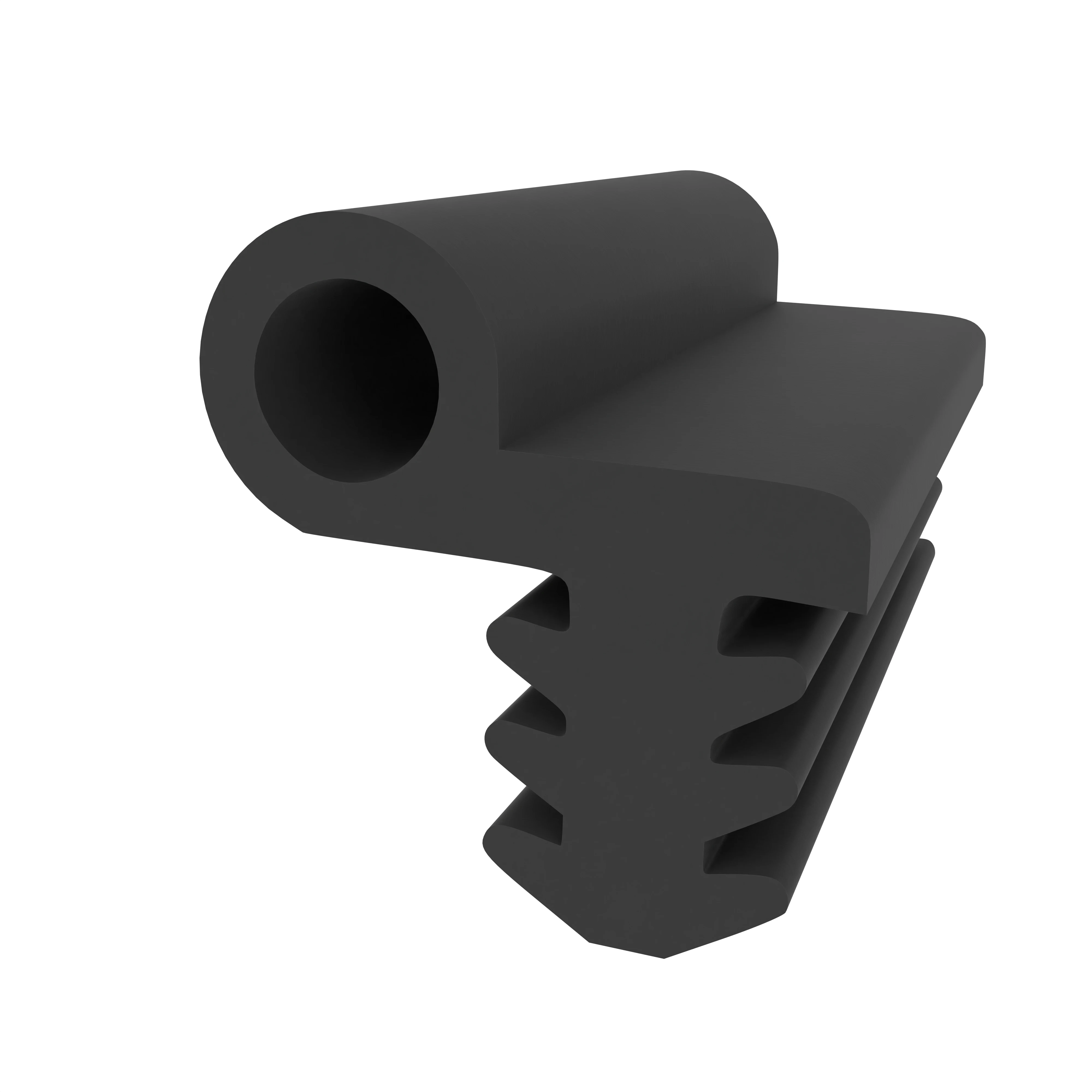 Türrahmen Dichtung - Stahlzargendichtung für Stahltüren | 15 mm Höhe | Farbe: schwarz