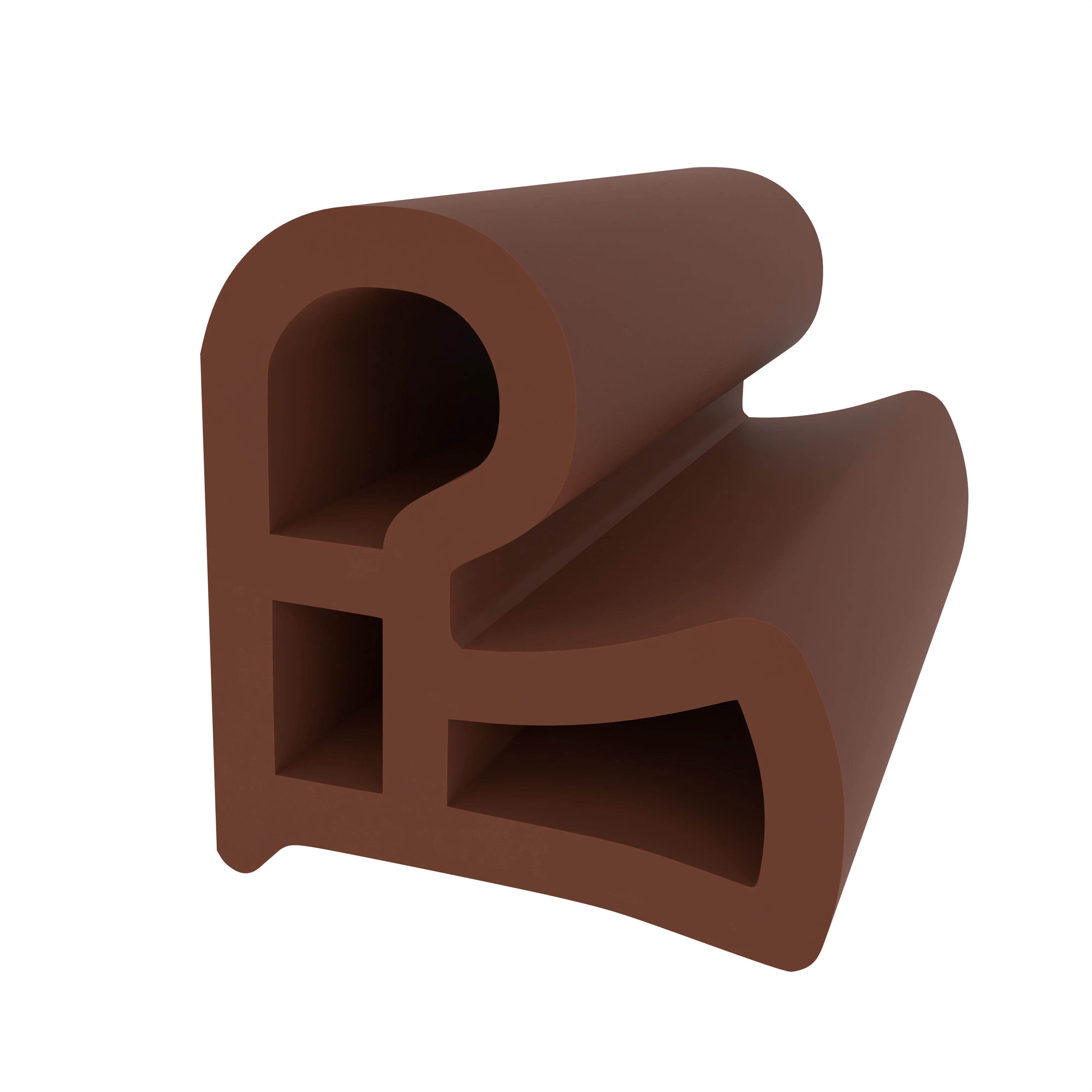 Stahlzargendichtung für hinterschnittene Nut | 16 mm Höhe | Farbe: braun Stahlzargendichtung für hinterschnittene Nut | 16 mm Höhe | Farbe: braun