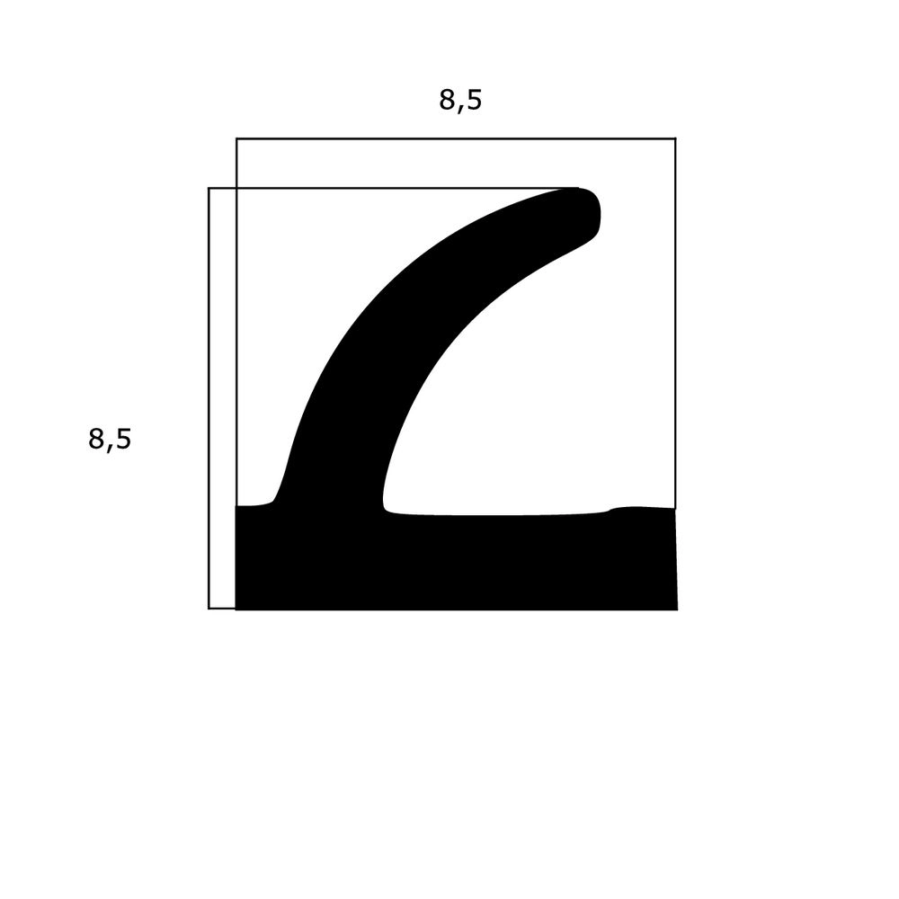 Lippendichtungen - Lippendichtung für BUG Regenschienen | Höhe: 8,5 mm | Farbe: weiß