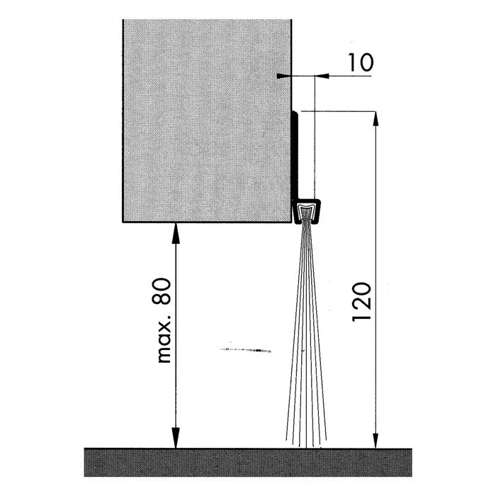 Bürstendichtung für Türen | Bürstenhöhe: 80 mm | Farbe: Verzinkt