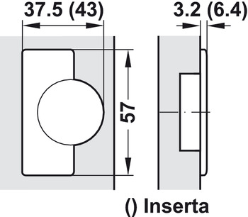 Scharniere - Topfplatte für Clip Top | Modell: 71T3590 | Anschlag: Eckanschlag