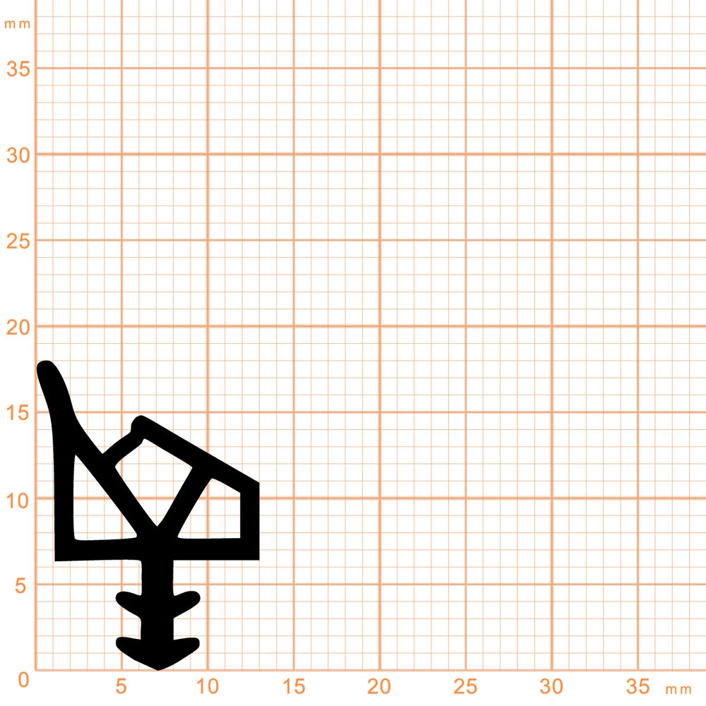 Türrahmen Dichtung - Holzzargendichtung für Haustüren | 12 mm Falzbreite | Farbe: braun