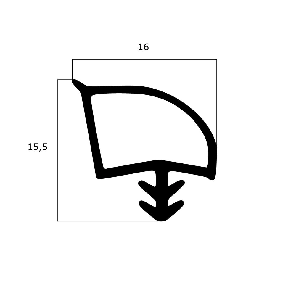 Türrahmen Dichtung - Holzzargendichtung für Zimmertüren | 13 mm Falzbreite | Farbe: weiß