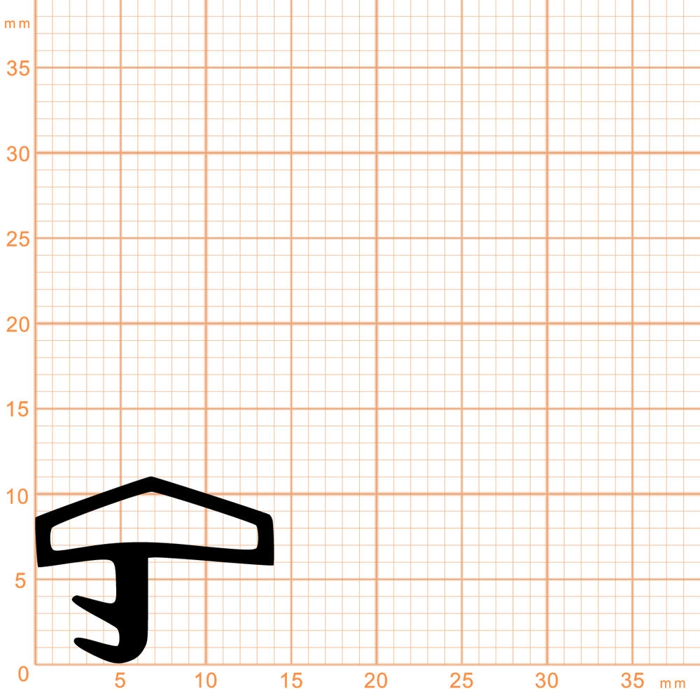 Türrahmen Dichtung - Holzzargendichtung für Haustüren | 14 mm Falzbreite | Farbe: beige