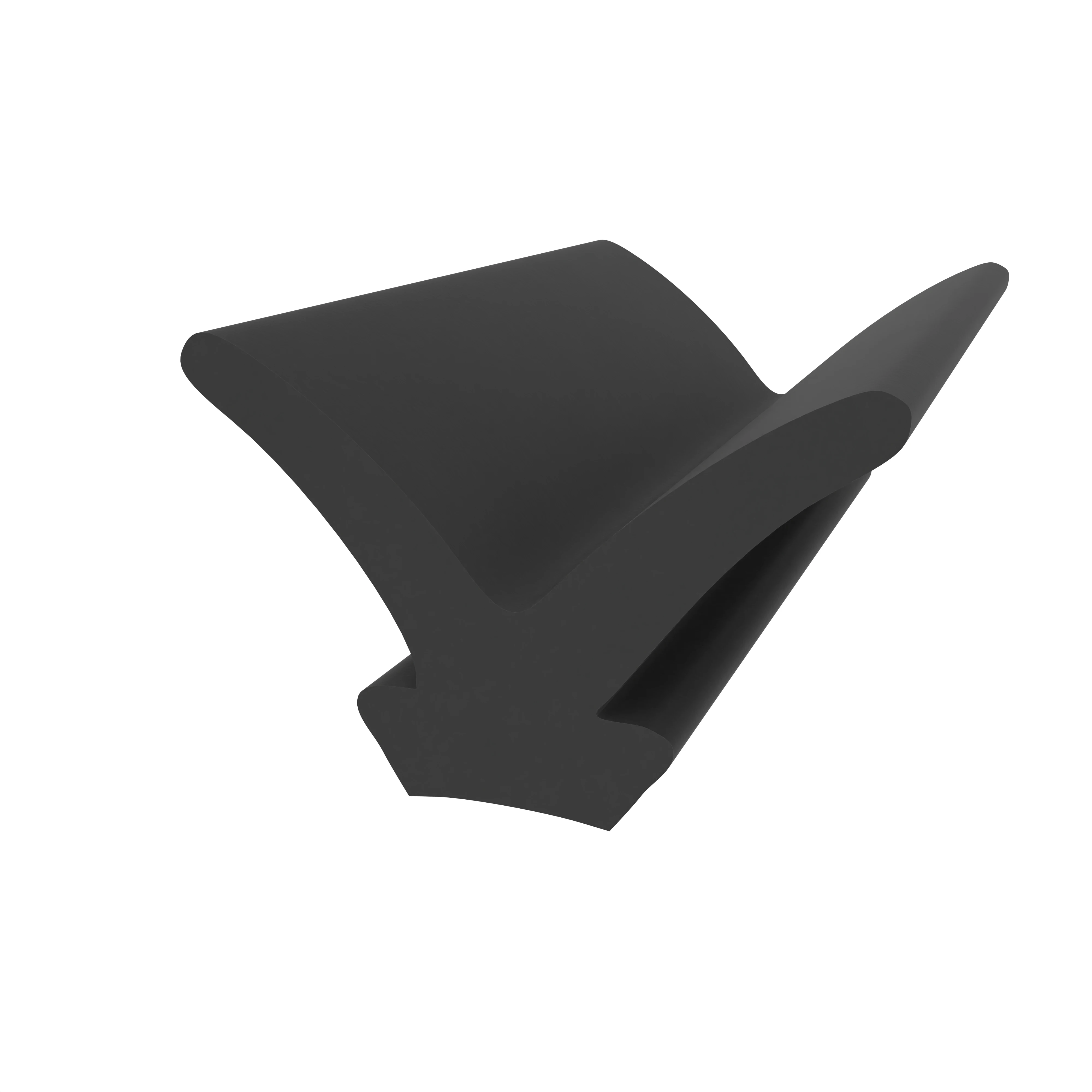 Lippendichtungen - Anschlagdichtung mit Lippe und profiliertem Fuß | 7 mm Höhe | Farbe: schwarz