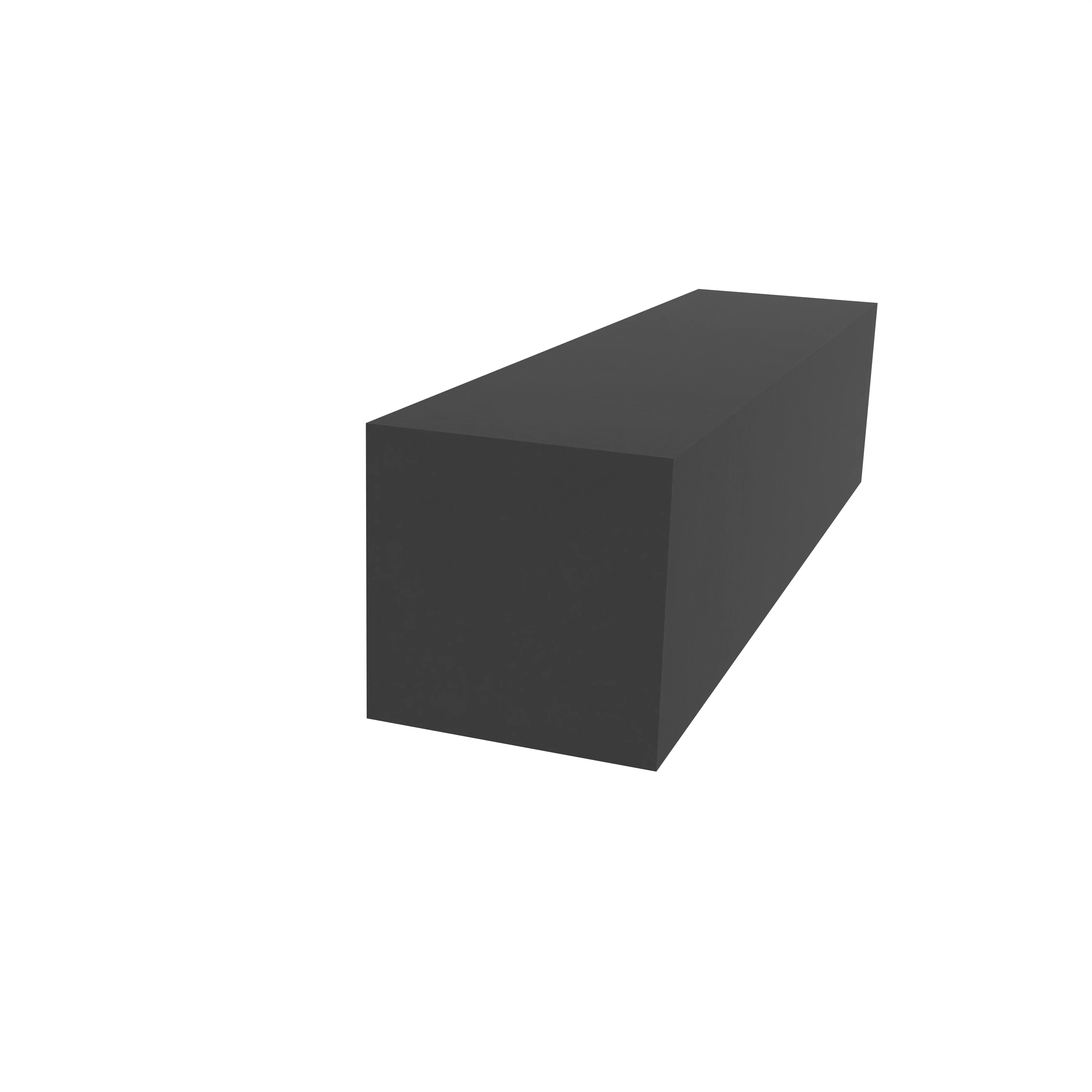 Moosgummi - Moosgummidichtung vierkant | 5 mm Höhe | Farbe: schwarz