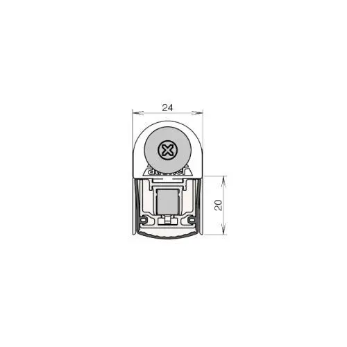 Schall-Ex Slide & Lock L-24/20 WS Absenkdichtung von Athmer | Länge: 1083 mm