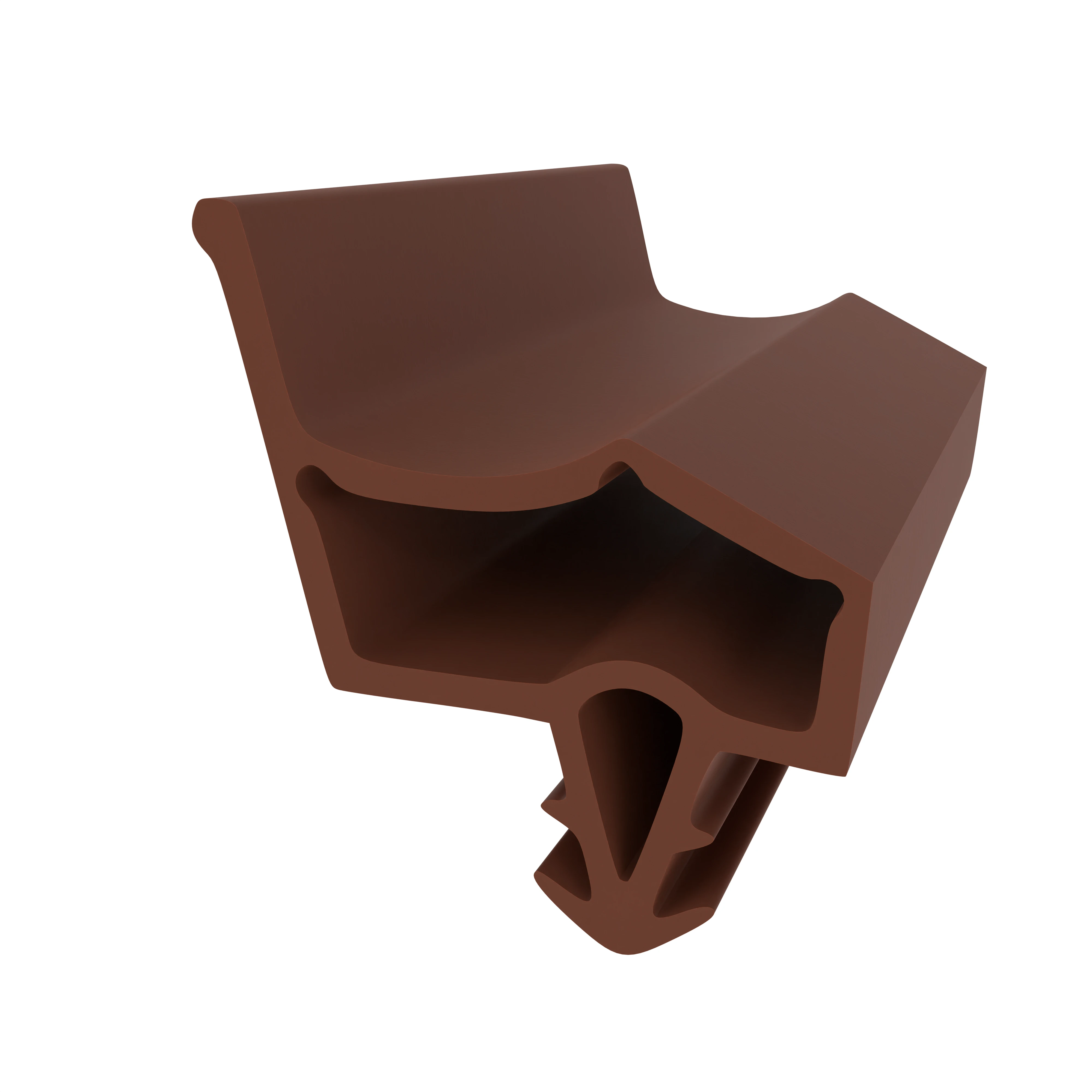 Türrahmen Dichtung - Holzzargendichtung für Zimmertüren | 14 mm Falzbreite | Farbe: braun