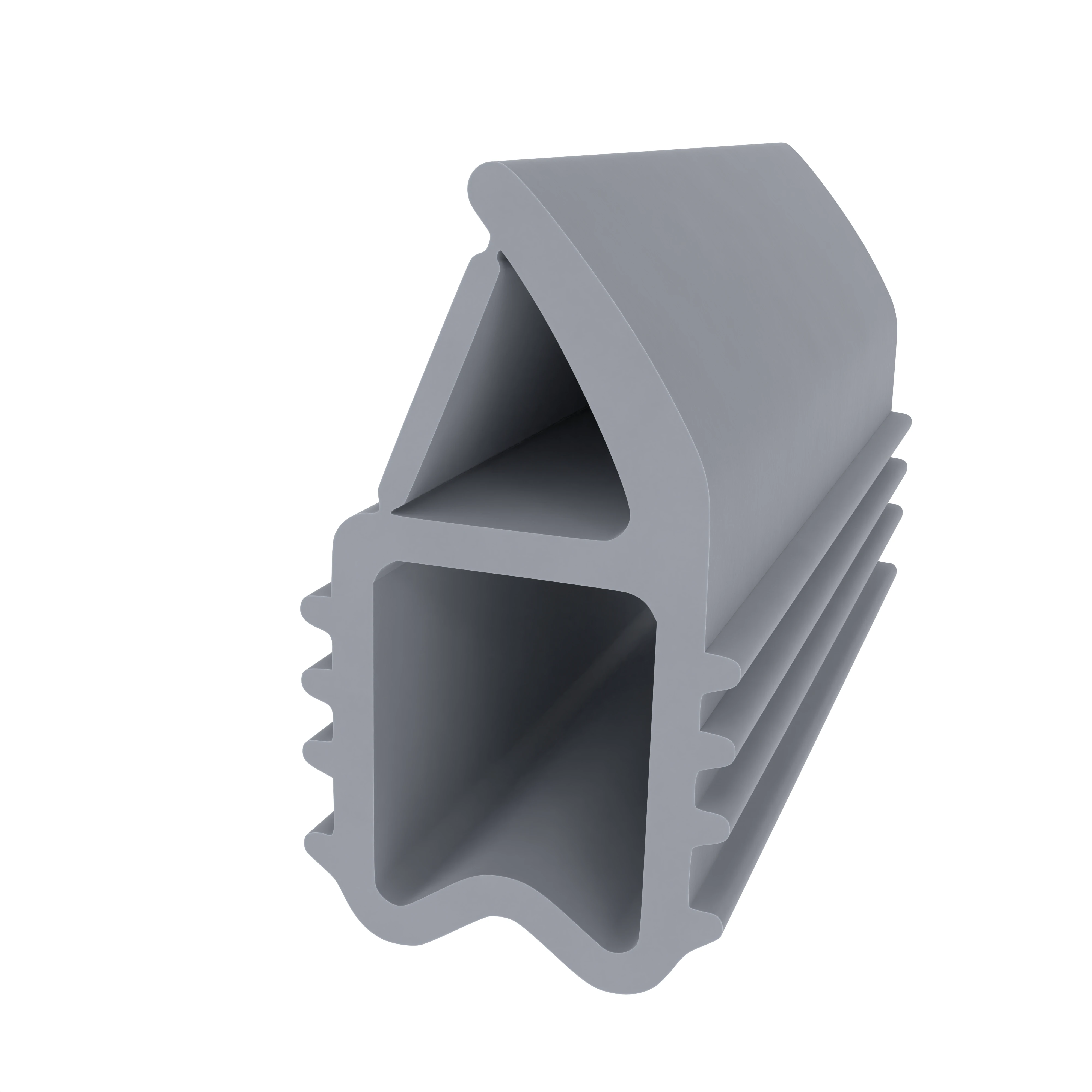 Türrahmen Dichtung - Stahlzargendichtung für Metalltüren | 17,5 mm Höhe | Farbe: grau