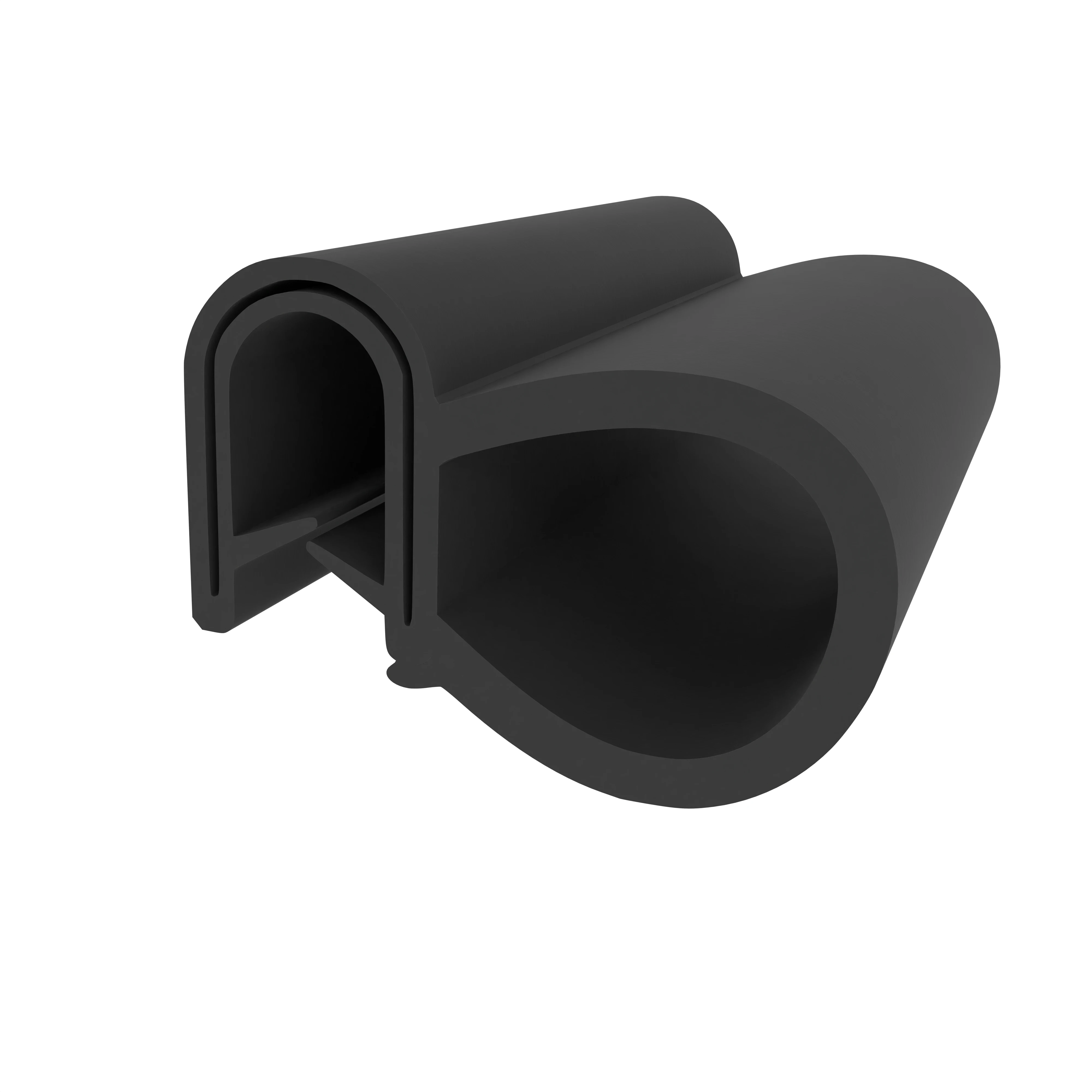 Kantenschutzprofil | Klemmbereich: 1-3,5 mm | Farbe: schwarz