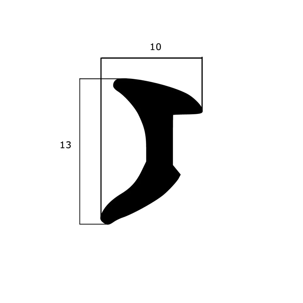 Verglasungsdichtung für Fenster | 10 mm Breite | Farbe: grau