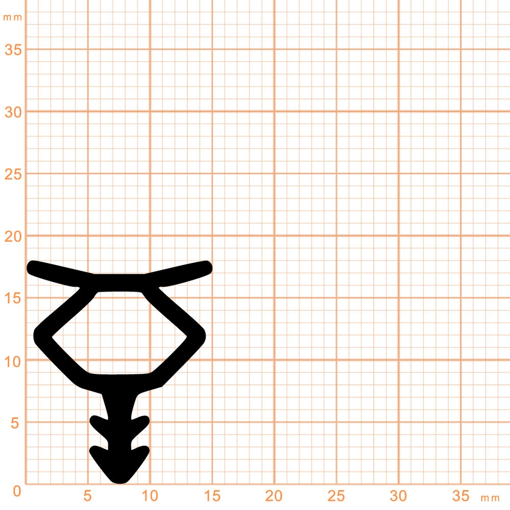 Dachfensterdichtungen - Dachfensterdichtung für Velux Dachflächenfenster | Höhe: 17 mm | Farbe: schwarz
