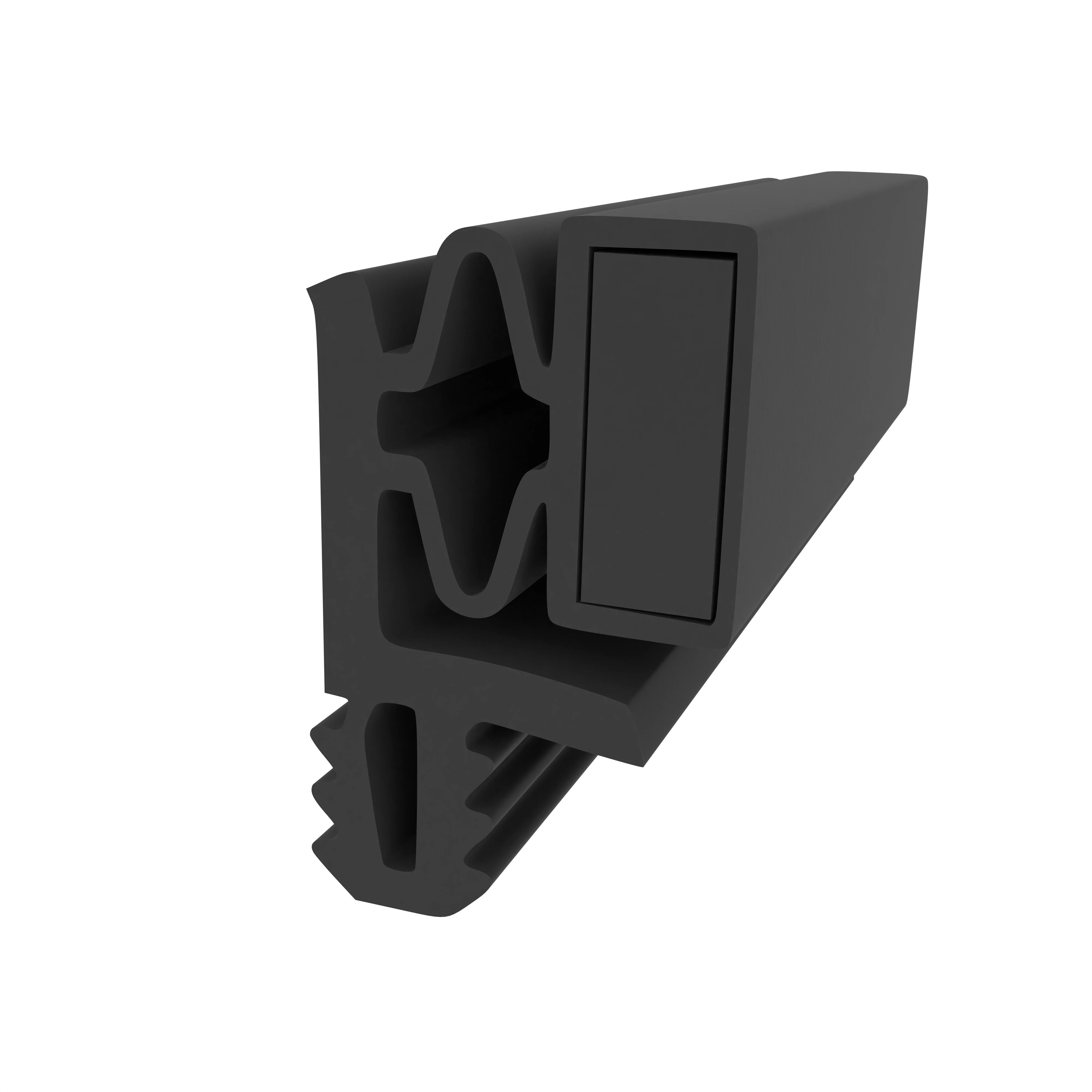 Türrahmen Dichtung - Magnetische Türdichtung für Metalltüren | Höhe: 20 mm | Farbe: schwarz 