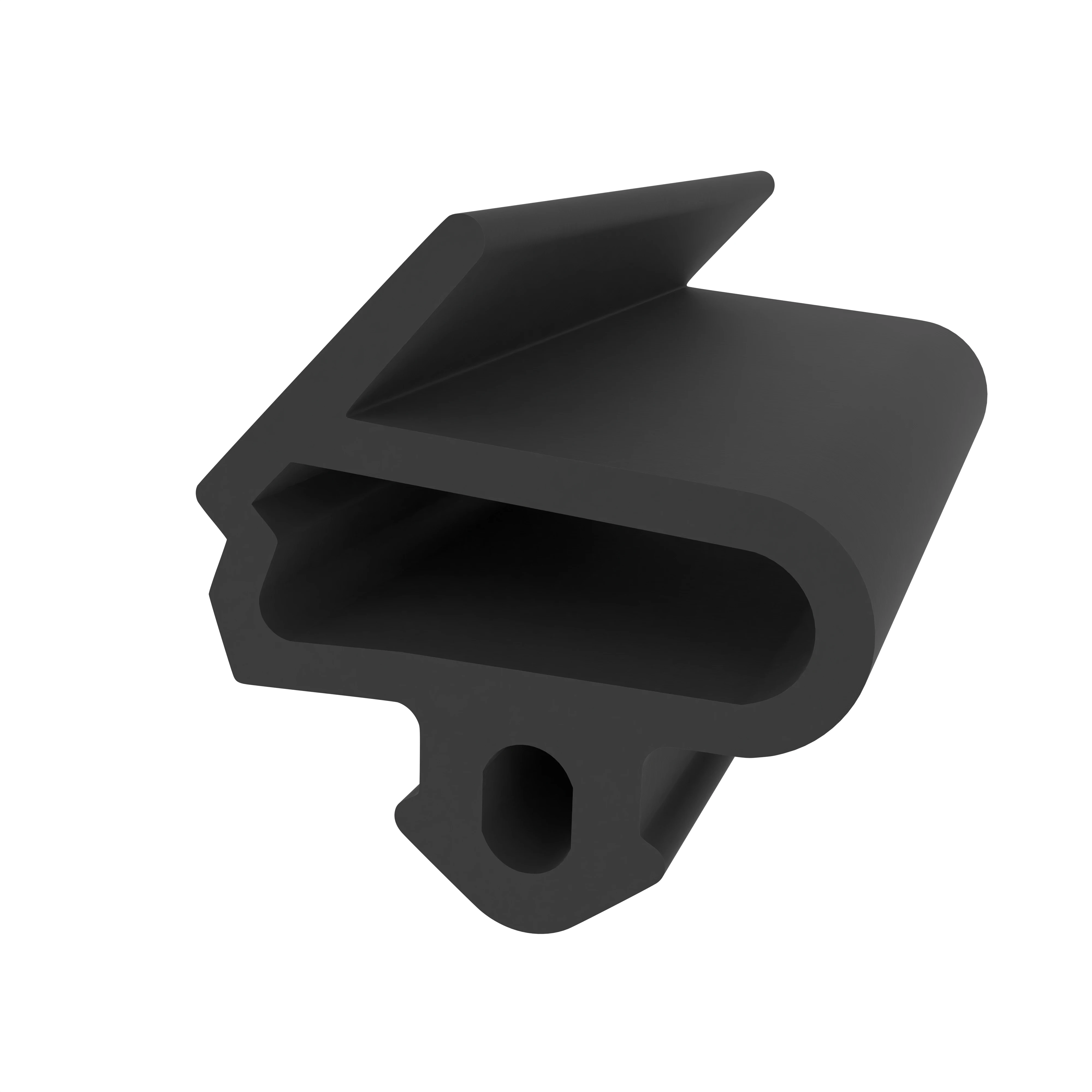 Anschlagdichtung mit Schlauch | 13 mm Höhe | Farbe: schwarz  Anschlagdichtung mit Schlauch | 13 mm Höhe | Farbe: schwarz