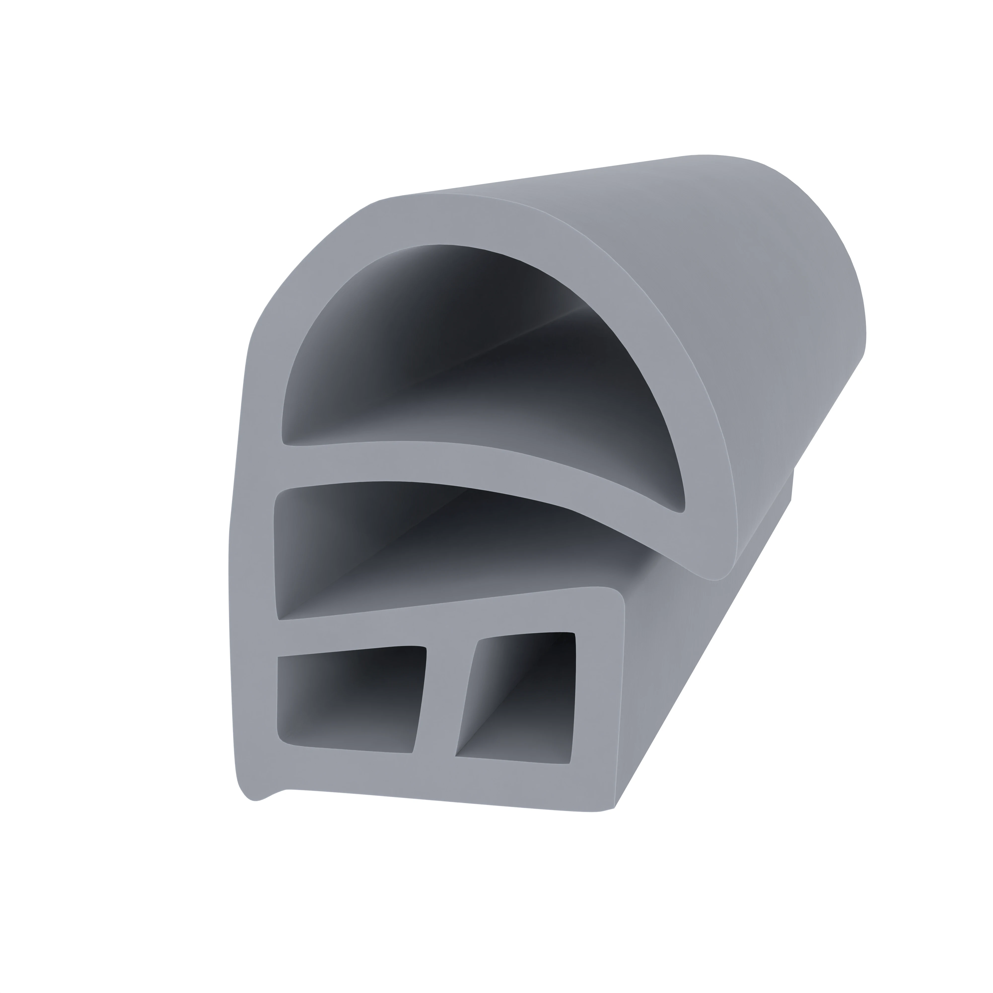 Türrahmen Dichtung - Stahlzargendichtung für Stahlprofile | 16 mm Breite | Farbe: grau