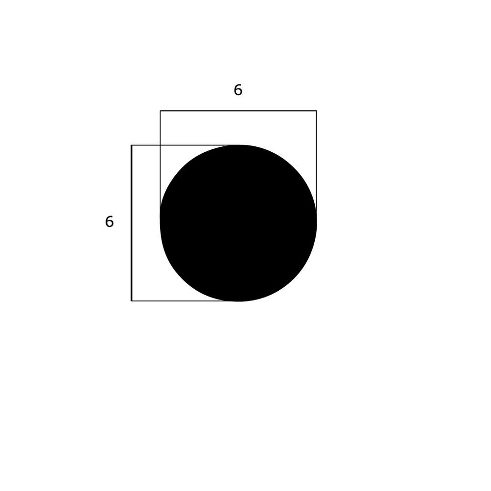 Moosgummi - Rundschnurprofil | 6 mm Durchmesser | Farbe: schwarz