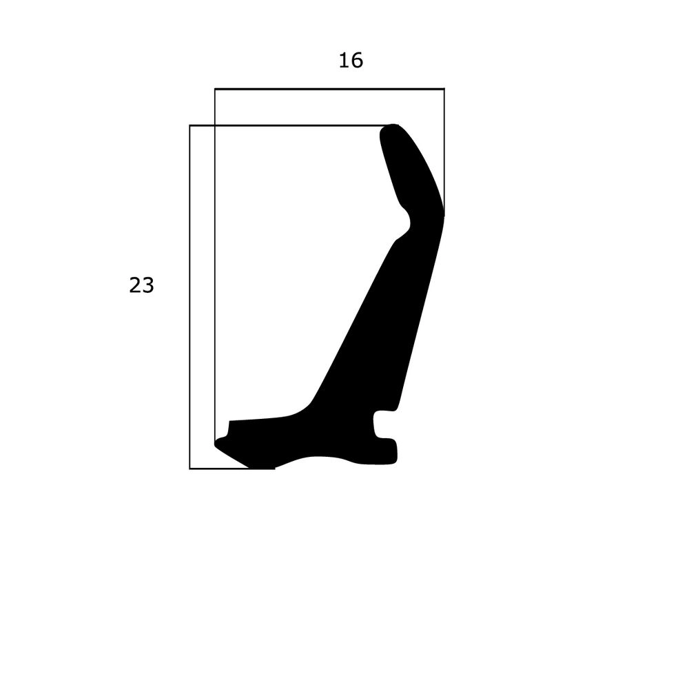 Mitteldichtungen - Mitteldichtung für Metall- und Alufenster | 23 mm Höhe | Farbe: schwarz