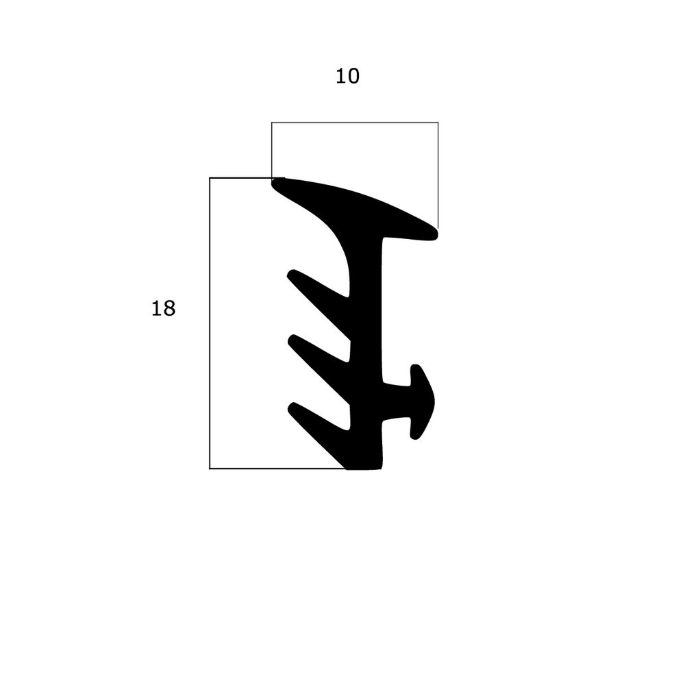 Verglasungsdichtungen - Verglasungsdichtung für Fenster | 10 mm Breite | Farbe: schwarz