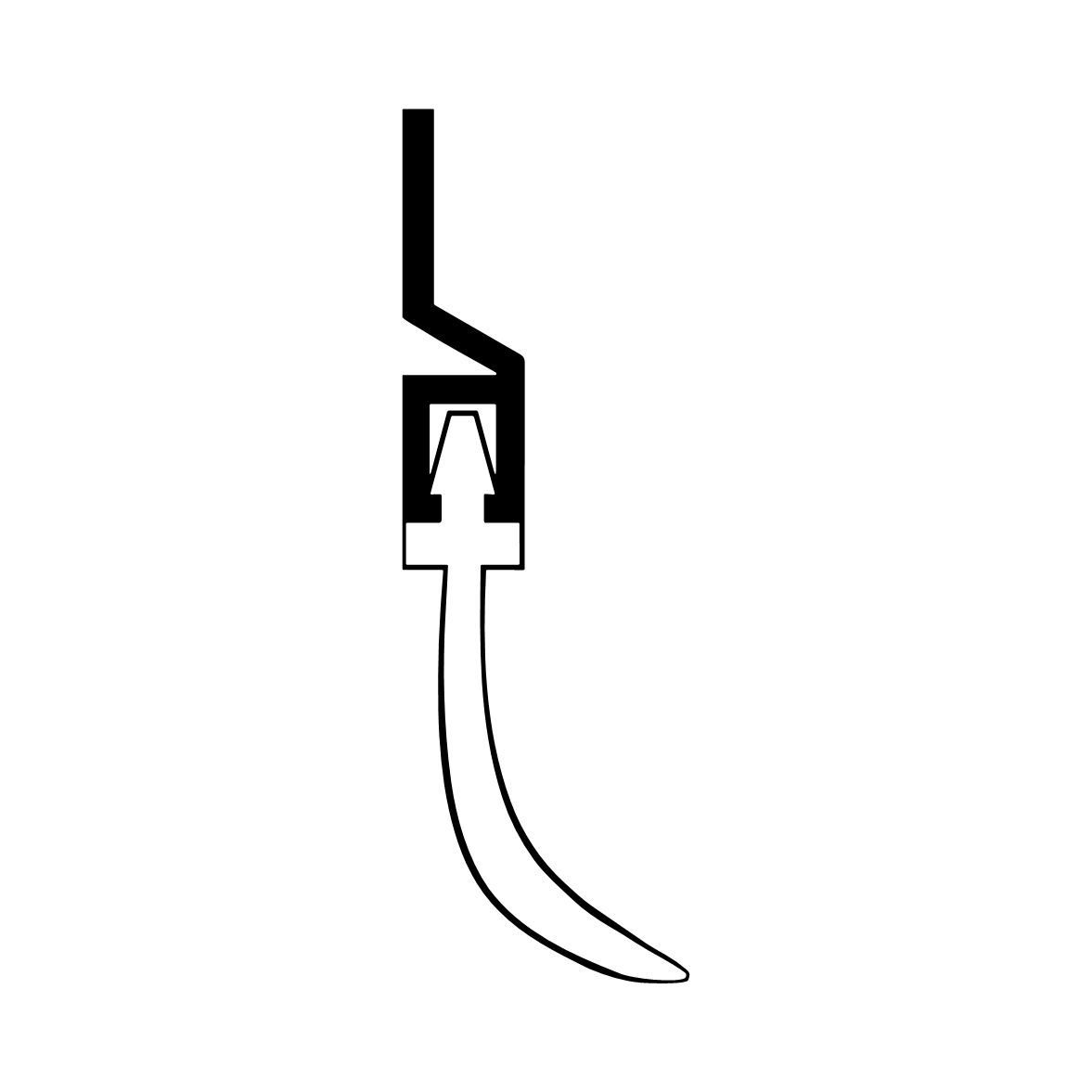 OP-Tür- und Garagentordichtungen - Garagentordichtung | Höhe: 54 mm | Farbe: Alu-werkblank