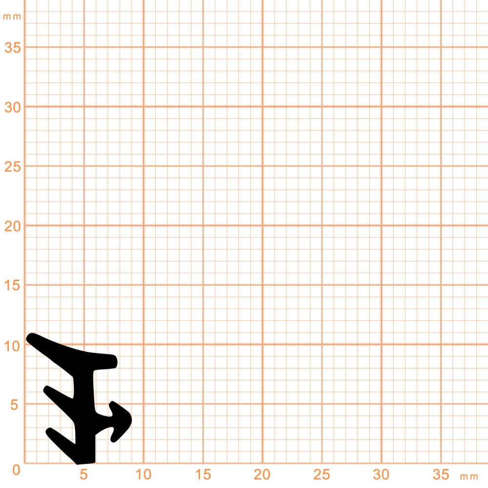 Verglasungsdichtungen - Verglasungsdichtung für Fenster | 11 mm Höhe | Farbe: schwarz