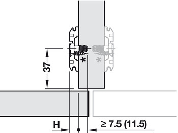 Scharniere - Kreuzmontageplatte von Blum | Modell Serie: Clip Top/Clip | Modell: 174E6100.01