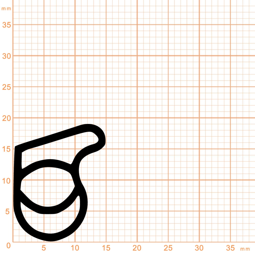 Türrahmen Dichtung - Stahlzargendichtung für Stahlrahmen | 19 mm Höhe | Farbe: weiß