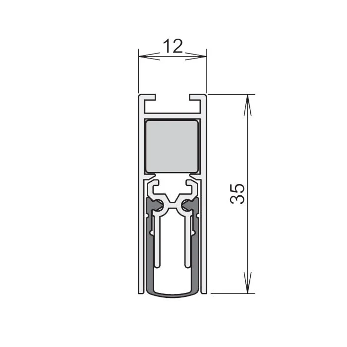 Absenkdichtungen - Doppeldicht M-12/35 Absenkdichtung von Athmer | Länge: 833 mm