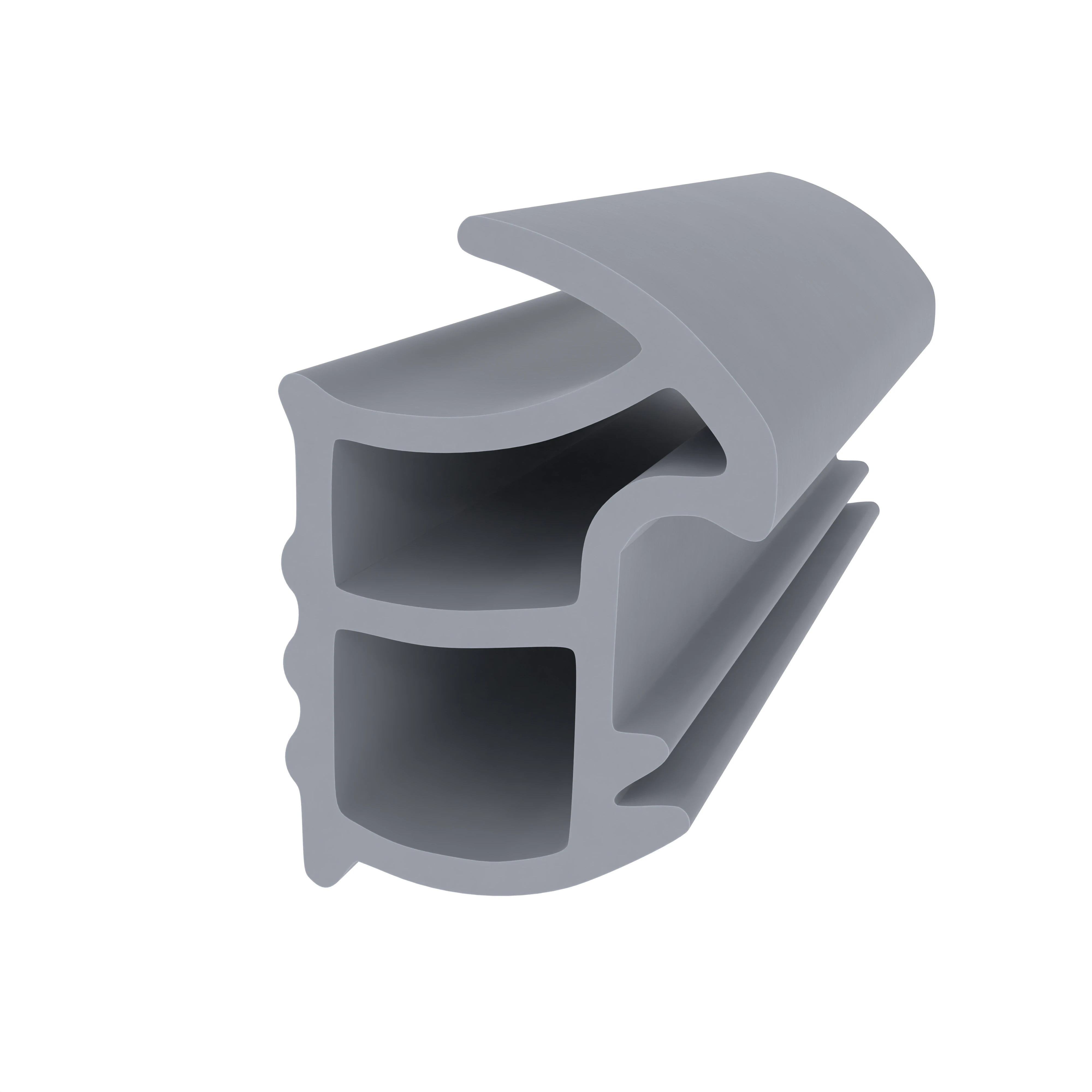 Stahlzargendichtung für Stahlrahmen | 19 mm Höhe | Farbe: grau