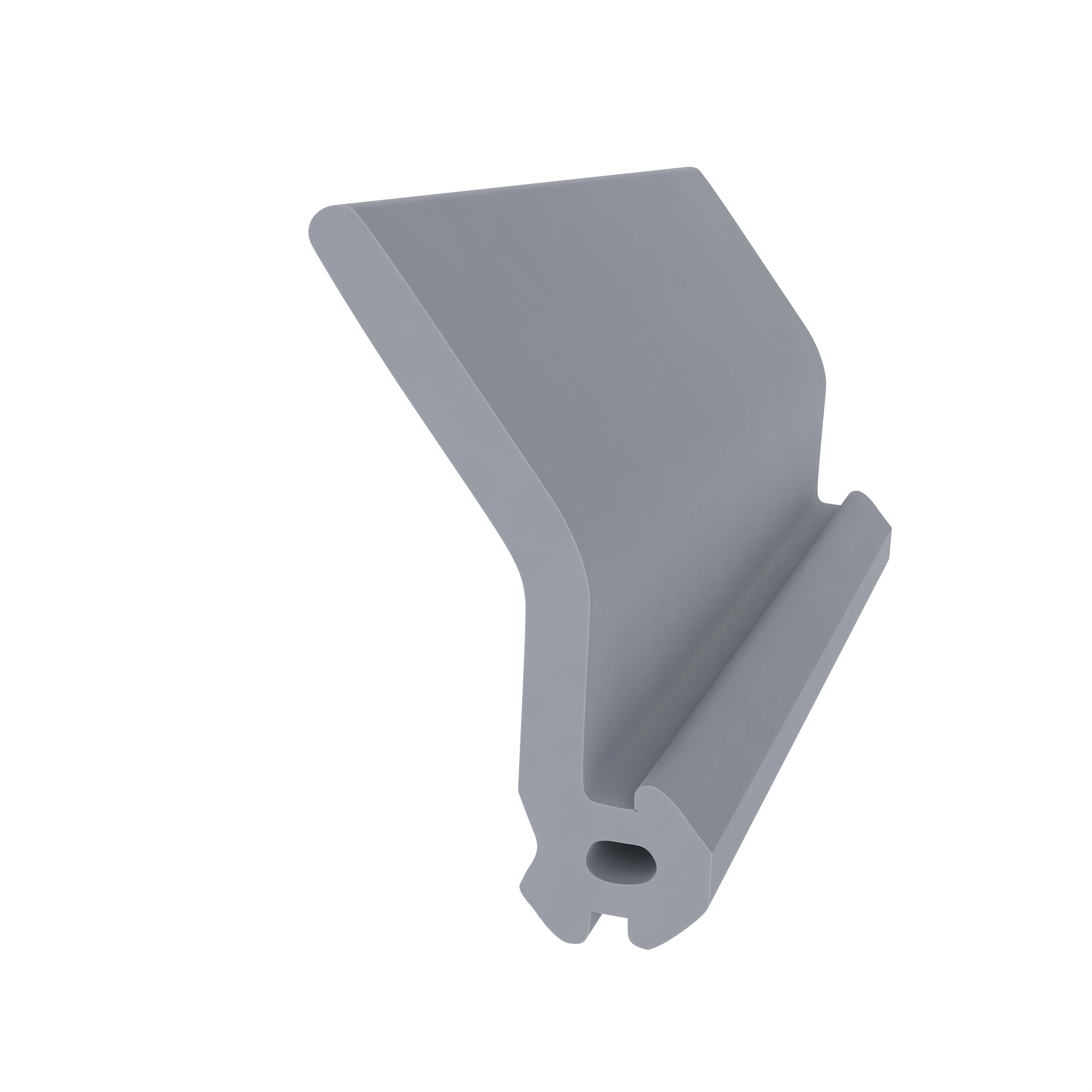 Lippendichtungen - Anschlagdichtung für seitlichen Anschlag | 19,5 mm Höhe | Farbe: grau