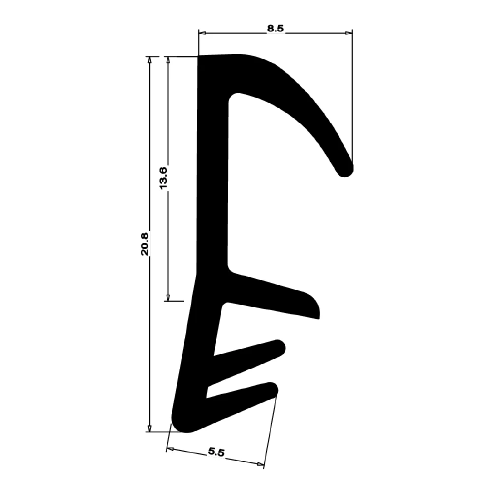 Dichtungsecke für Flügelfalzdichtung F1311 | Farbe: schwarz