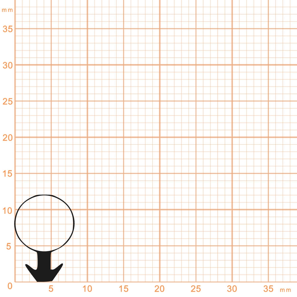 Türrahmen Dichtung - Schlauchdichtung für Holzfenster und -türen | 8 mm Durchmesser | Farbe: weiß
