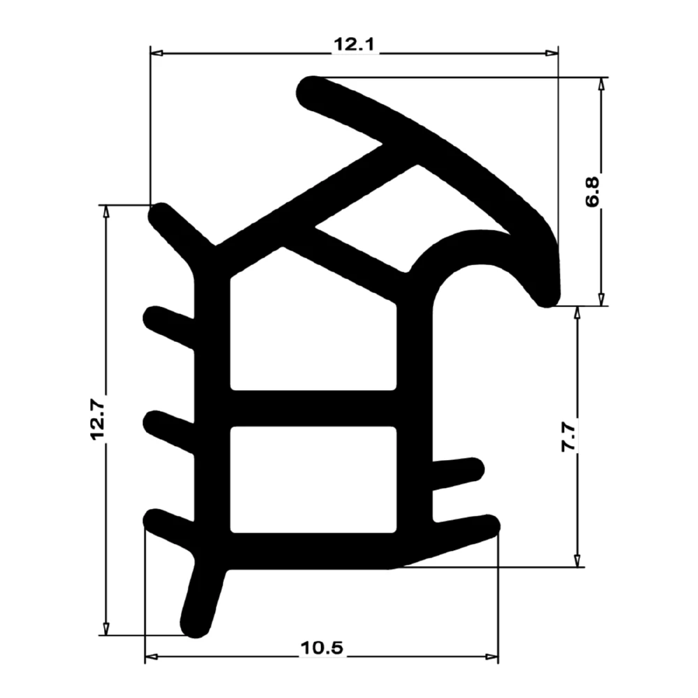 Stahlzargendichtung für Stahlrahmen | 18 mm Höhe | Farbe: grau