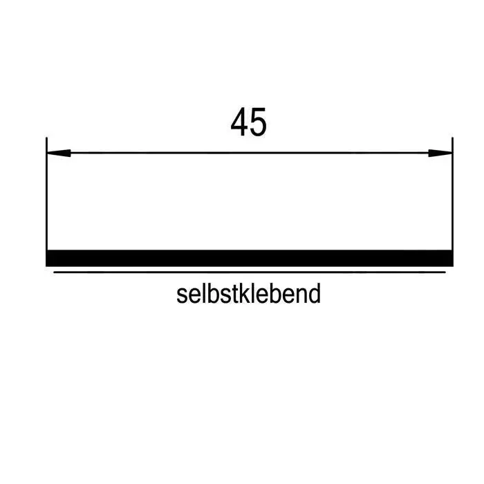 Dachfensterdichtungen - Dachfensterdichtung für Velux Dachflächenfenster | Breite: 45 mm | Farbe: schwarz