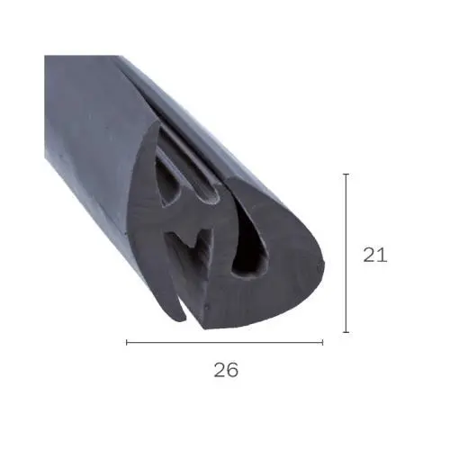 Scheibendichtung für Fahrzeugscheiben | Höhe: 21 mm | Farbe: schwarz Scheibendichtung für Fahrzeugscheiben | Höhe: 21 mm | Farbe: schwarz