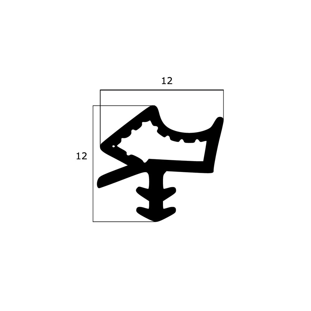 Türrahmen Dichtung - Holzzargendichtung für Holztüren | 12 mm Falzbreite | Farbe: braun