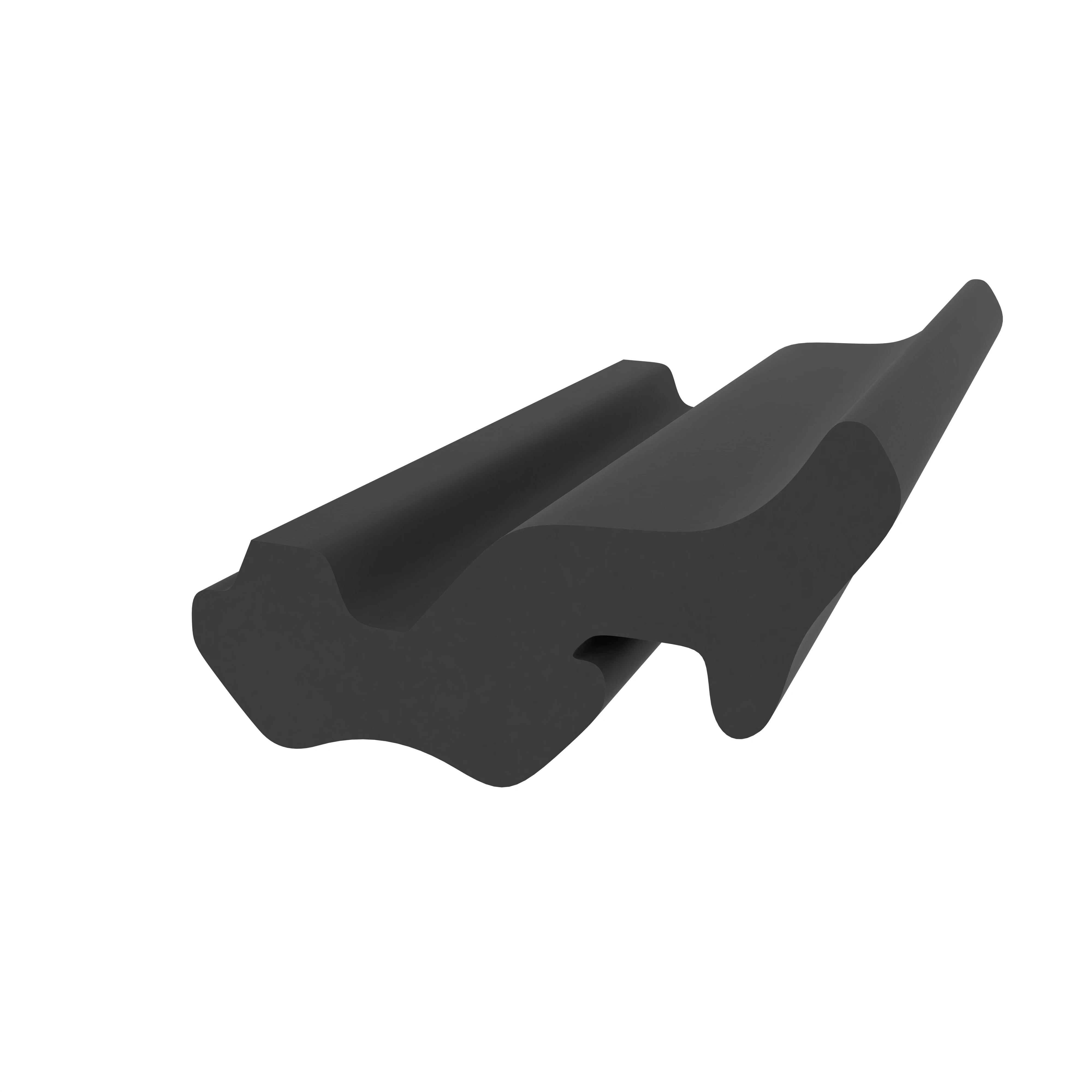 Lippendichtungen - Anschlagdichtung mit Lippe und glattem Fuß | 18 mm Breite | Farbe: schwarz