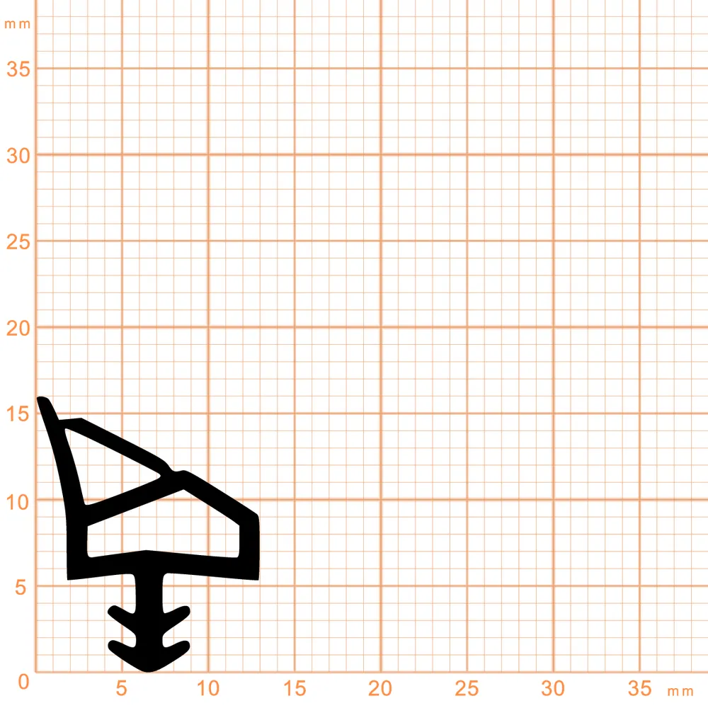 Türrahmen Dichtung - Holzzargendichtung für Holztüren | 11 mm Falzbreite | Farbe: grau