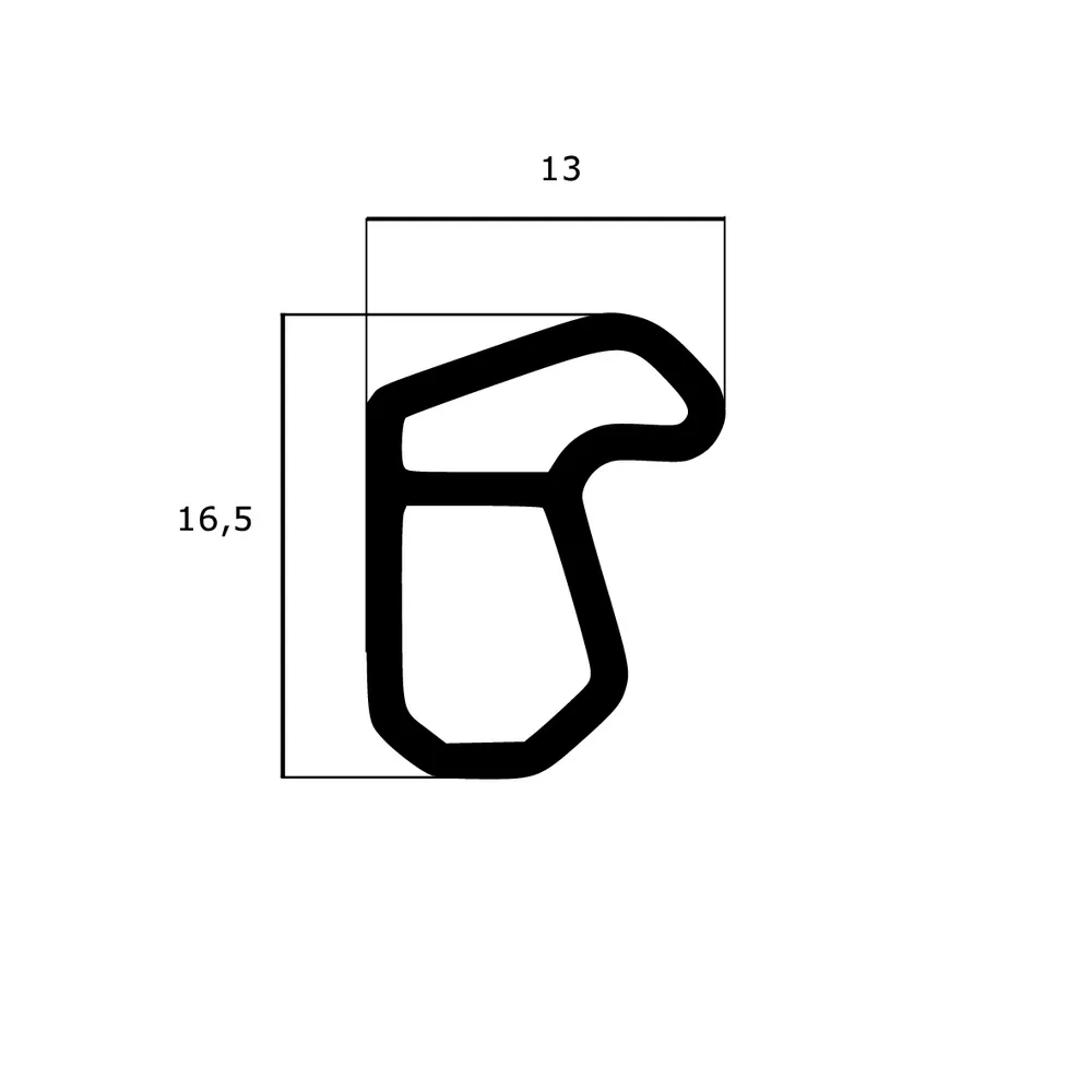 Türrahmen Dichtung - Stahlzargendichtung für Stahltüren | 13 mm Breite | Farbe: grau